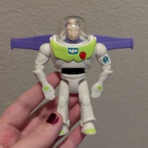 Vintage 90s Buzz Lightyear Action Figure - White and Purple
